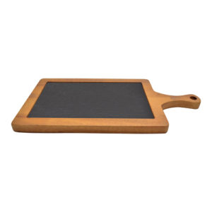 Acacia Handled Board With Ceramic Slate Top